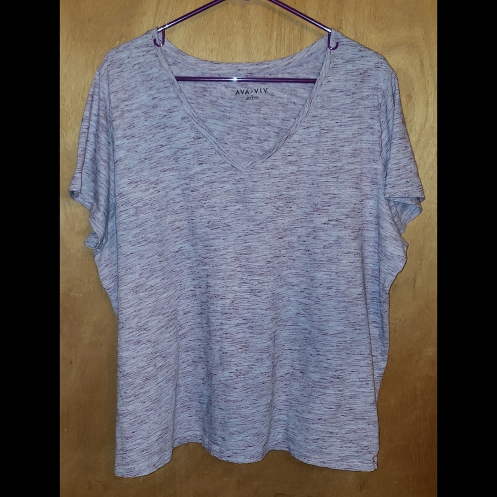 Womens Ava & Viv Short Sleeve T-Shirt Size: 2X
